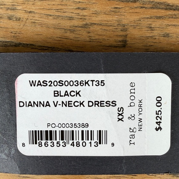 NWT Rag & Bone Black Sweater Dress with White Trim - Picture 7 of 7